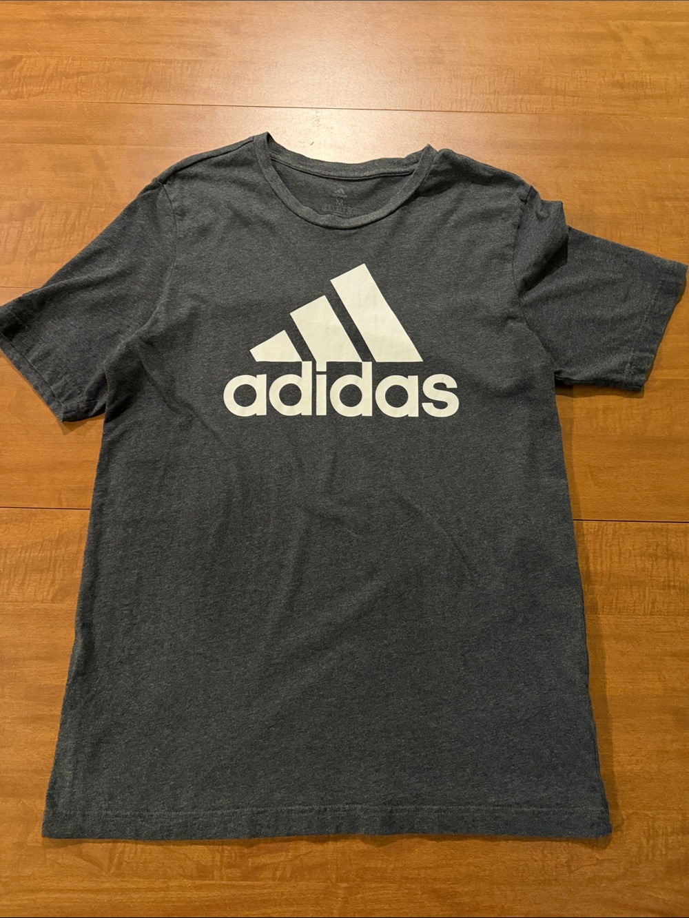 adidas Dark Gray Short-Sleeve Logo Tee